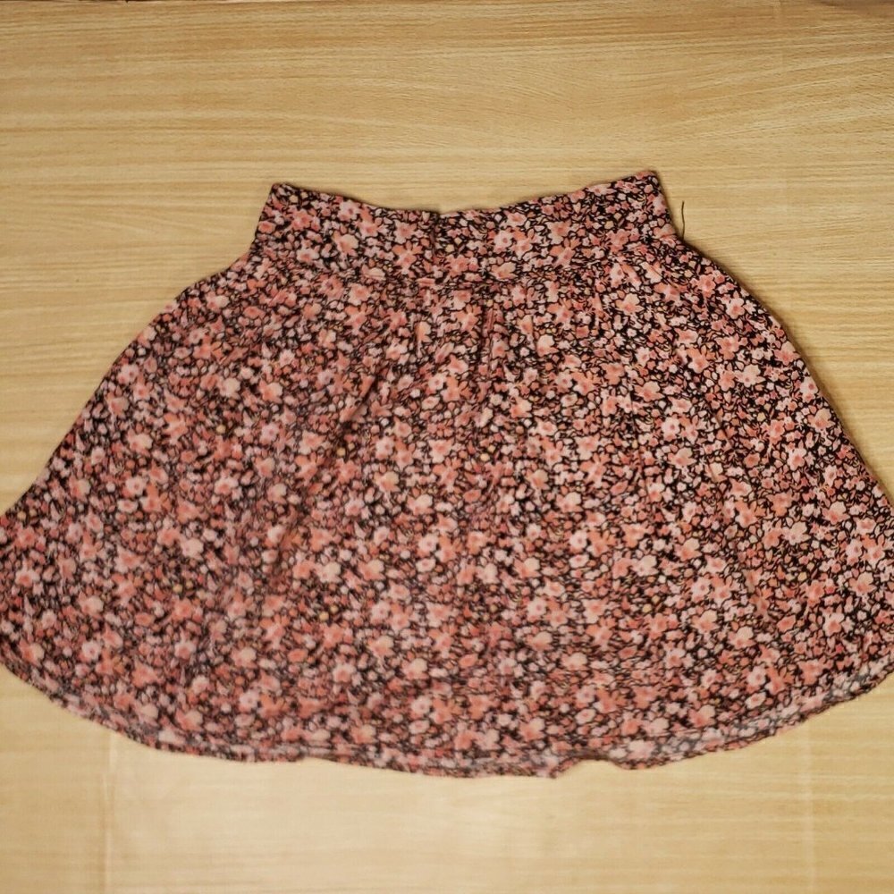 Garage Womens Floral Silky Mini Skirt XS